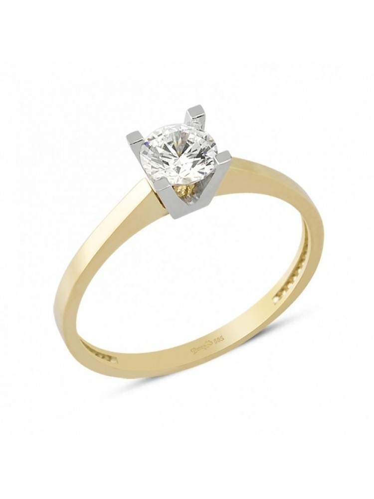 14 AYAR ALTIN TEKTAŞ YÜZÜK